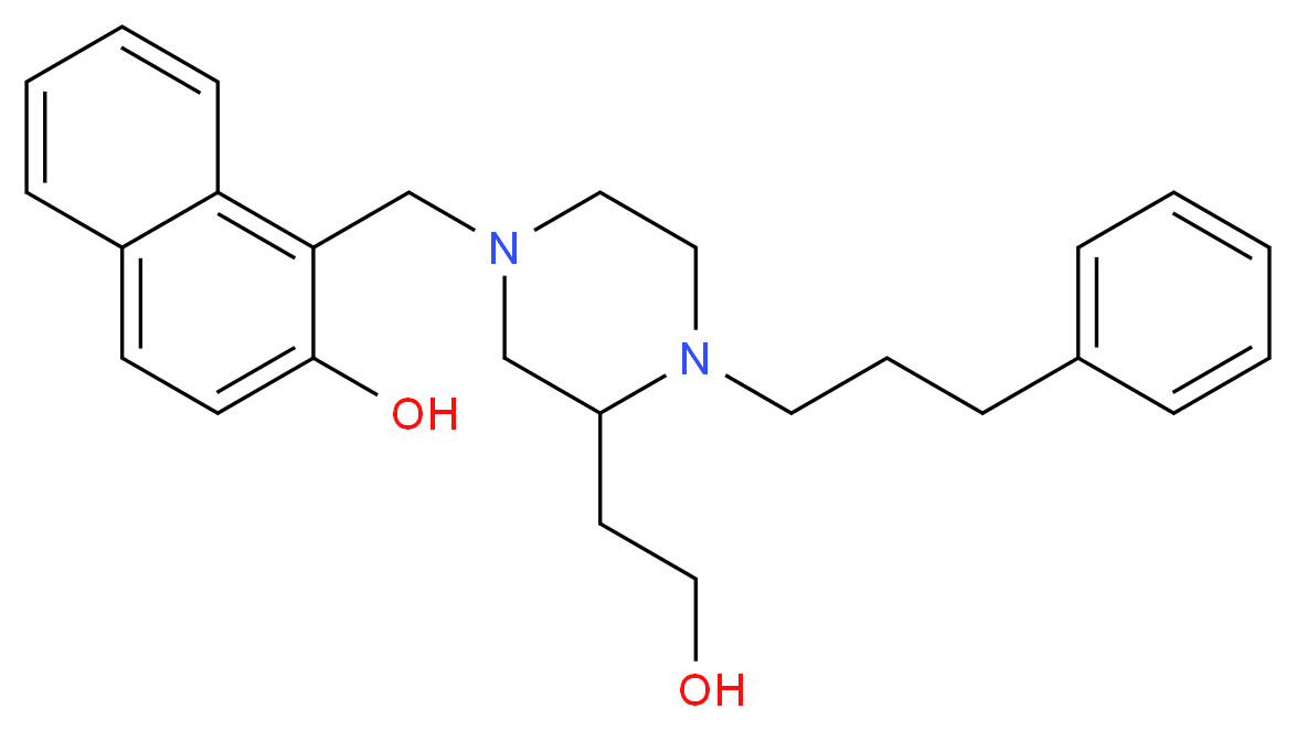 1-{[3-(2-hydroxyethyl)-4-(3-phenylpropyl)-1-piperazinyl]methyl}-2-naphthol_Molecular_structure_CAS_)