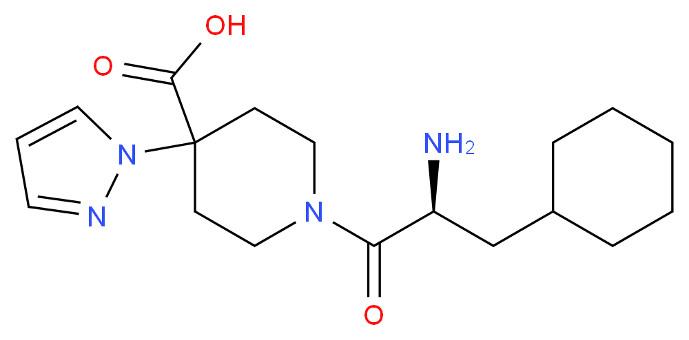 1-(3-cyclohexyl-L-alanyl)-4-(1H-pyrazol-1-yl)piperidine-4-carboxylic acid_Molecular_structure_CAS_)