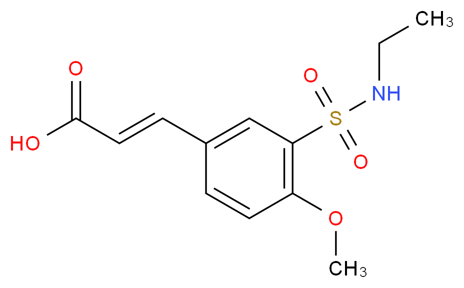 (2E)-3-{3-[(ethylamino)sulfonyl]-4-methoxyphenyl}acrylic acid_Molecular_structure_CAS_)