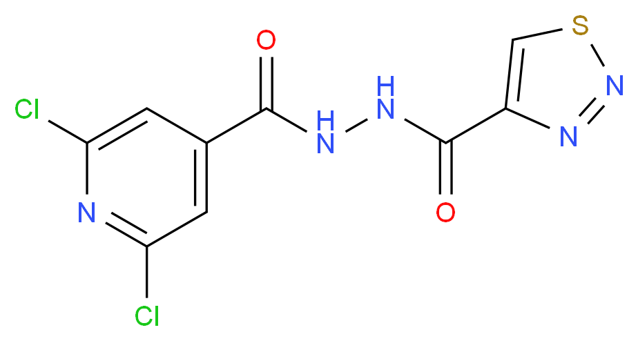 N'4-(1,2,3-thiadiazol-4-ylcarbonyl)-2,6-dichloropyridine-4-carbohydrazide_Molecular_structure_CAS_)