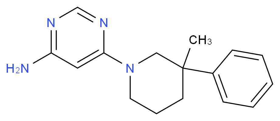 6-(3-methyl-3-phenylpiperidin-1-yl)pyrimidin-4-amine_Molecular_structure_CAS_)