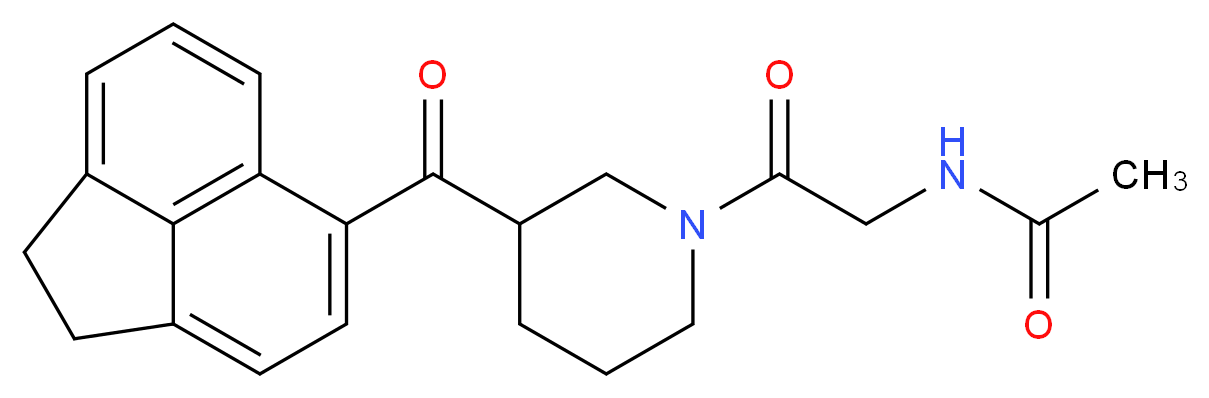 N-{2-[3-(1,2-dihydro-5-acenaphthylenylcarbonyl)-1-piperidinyl]-2-oxoethyl}acetamide_Molecular_structure_CAS_)