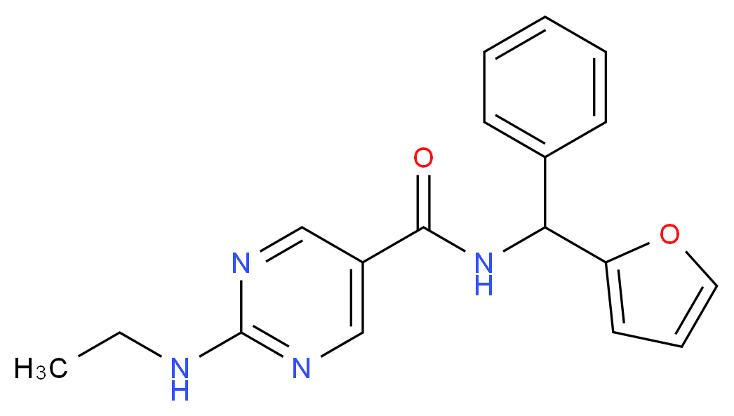 2-(ethylamino)-N-[2-furyl(phenyl)methyl]-5-pyrimidinecarboxamide_Molecular_structure_CAS_)
