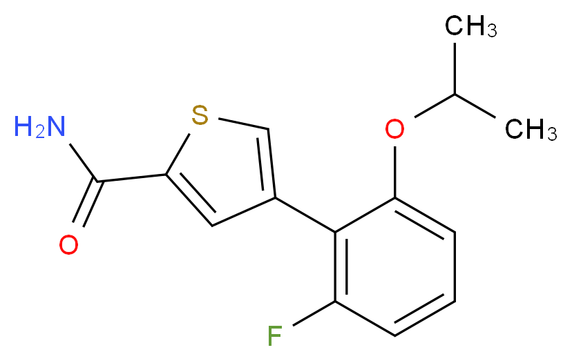4-(2-fluoro-6-isopropoxyphenyl)thiophene-2-carboxamide_Molecular_structure_CAS_)
