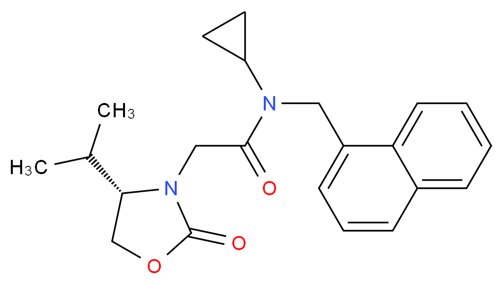 N-cyclopropyl-2-[(4S)-4-isopropyl-2-oxo-1,3-oxazolidin-3-yl]-N-(1-naphthylmethyl)acetamide_Molecular_structure_CAS_)