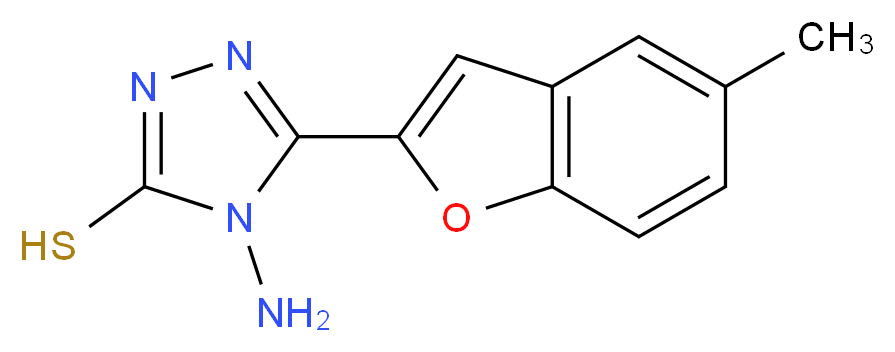 4-amino-5-(5-methyl-1-benzofuran-2-yl)-4H-1,2,4-triazole-3-thiol_Molecular_structure_CAS_)