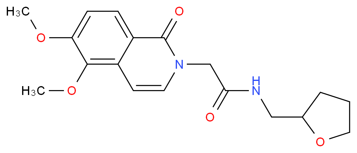 2-(5,6-dimethoxy-1-oxoisoquinolin-2(1H)-yl)-N-(tetrahydrofuran-2-ylmethyl)acetamide_Molecular_structure_CAS_)