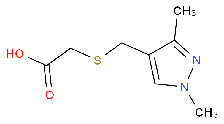 2-{[(1,3-dimethyl-1H-pyrazol-4-yl)methyl]sulfanyl}acetic acid_Molecular_structure_CAS_)