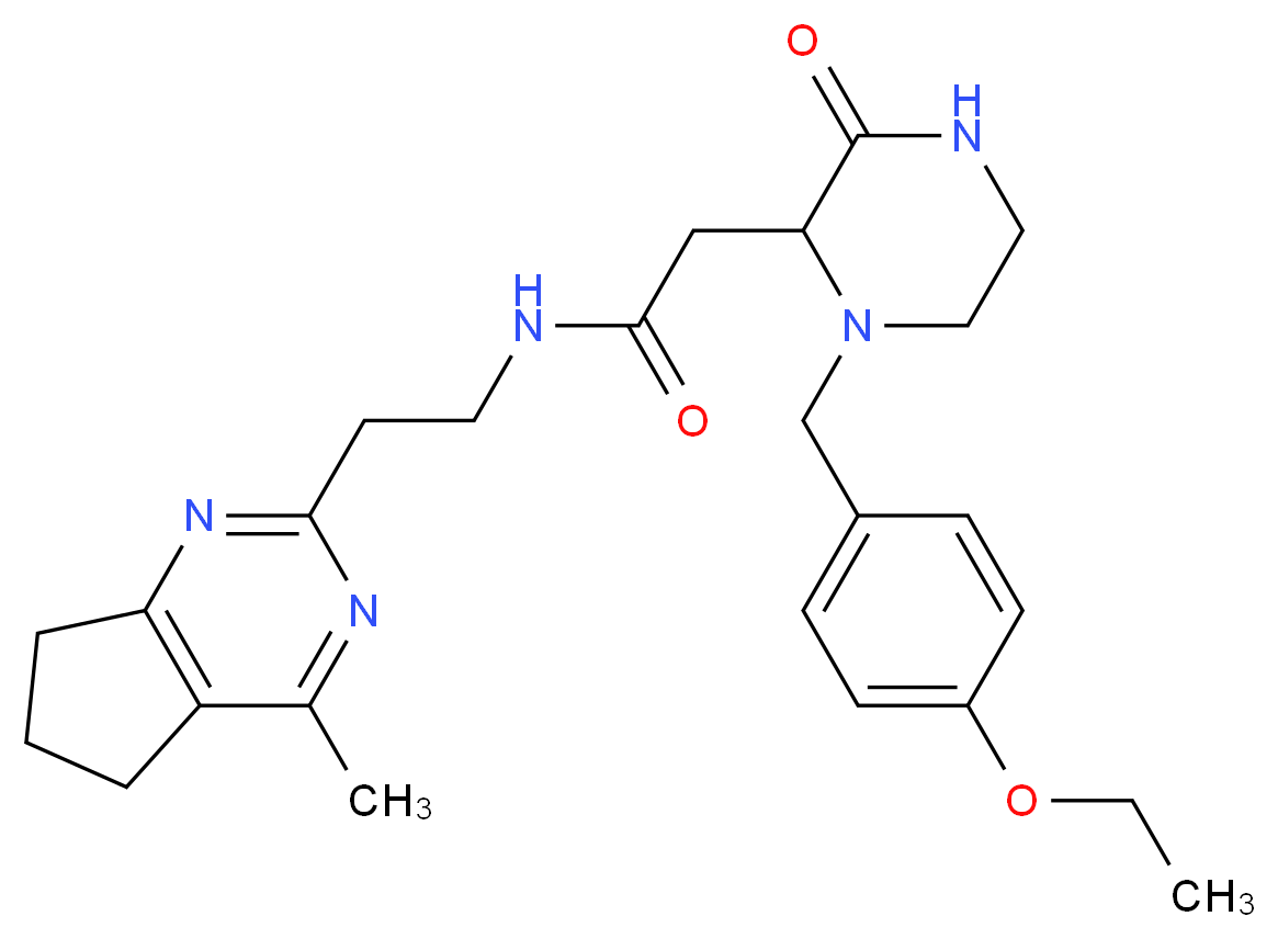 2-[1-(4-ethoxybenzyl)-3-oxo-2-piperazinyl]-N-[2-(4-methyl-6,7-dihydro-5H-cyclopenta[d]pyrimidin-2-yl)ethyl]acetamide_Molecular_structure_CAS_)