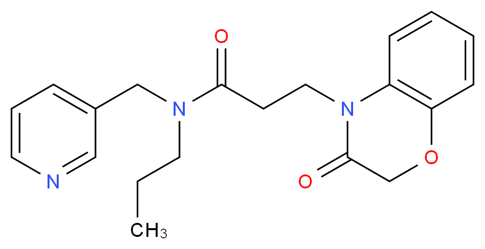 3-(3-oxo-2,3-dihydro-4H-1,4-benzoxazin-4-yl)-N-propyl-N-(pyridin-3-ylmethyl)propanamide_Molecular_structure_CAS_)