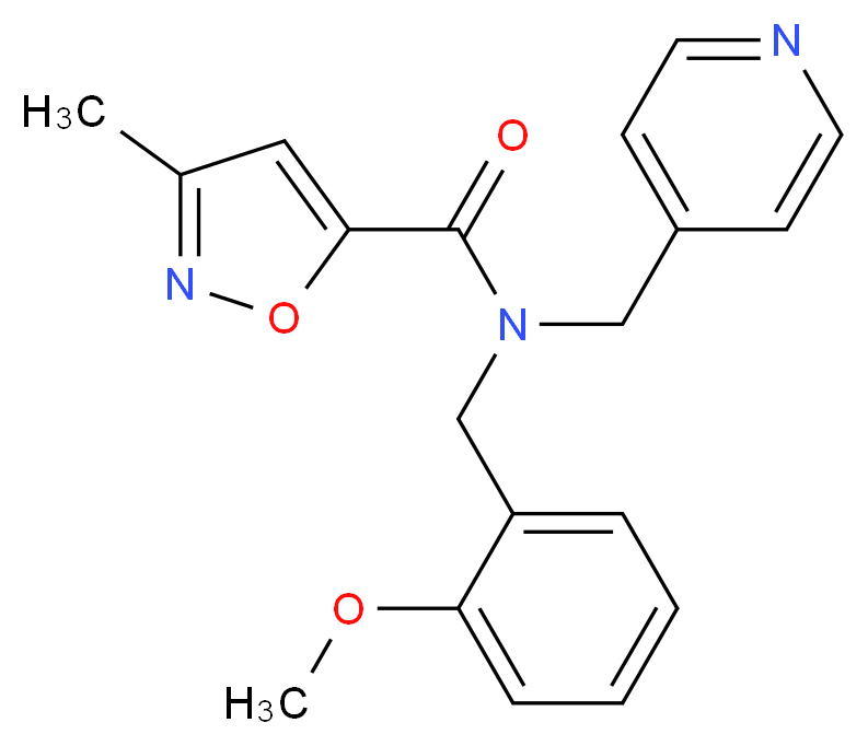 N-(2-methoxybenzyl)-3-methyl-N-(pyridin-4-ylmethyl)isoxazole-5-carboxamide_Molecular_structure_CAS_)