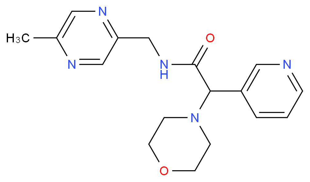 N-[(5-methyl-2-pyrazinyl)methyl]-2-(4-morpholinyl)-2-(3-pyridinyl)acetamide_Molecular_structure_CAS_)