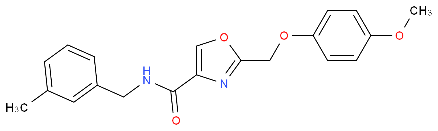 2-[(4-methoxyphenoxy)methyl]-N-(3-methylbenzyl)-1,3-oxazole-4-carboxamide_Molecular_structure_CAS_)