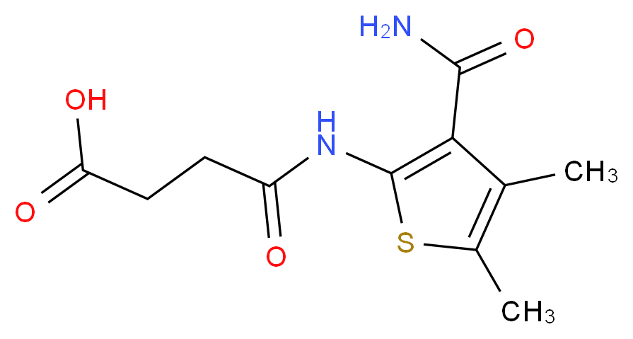 N-(3-Carbamoyl-4,5-dimethyl-thiophen-2-yl)-succinamic acid_Molecular_structure_CAS_)