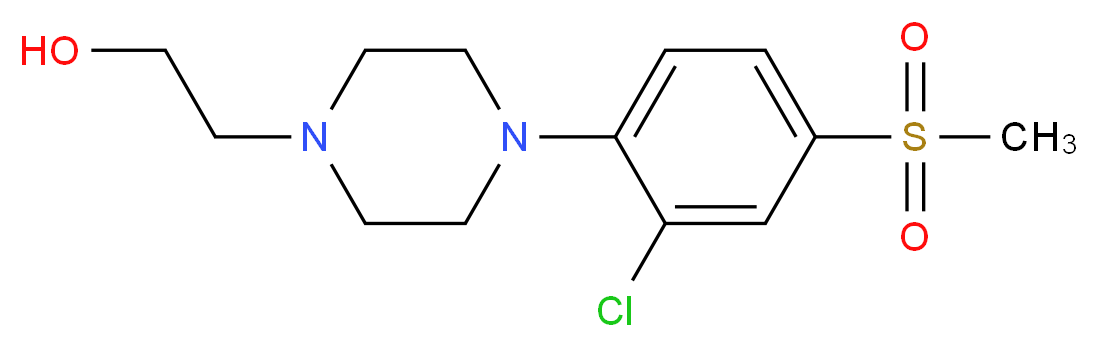 1-[2-Chloro-4-(methylsulphonyl)phenyl]-4-(2-hydroxyethyl)piperazine_Molecular_structure_CAS_)