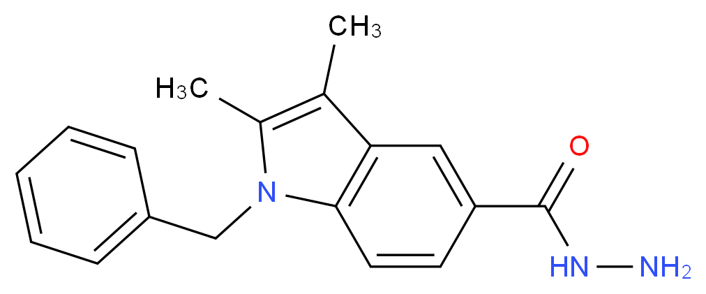 1-Benzyl-2,3-dimethyl-1H-indole-5-carbohydrazide_Molecular_structure_CAS_)