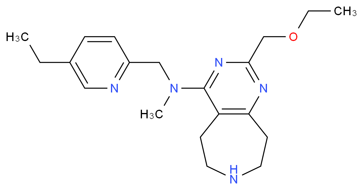 2-(ethoxymethyl)-N-[(5-ethylpyridin-2-yl)methyl]-N-methyl-6,7,8,9-tetrahydro-5H-pyrimido[4,5-d]azepin-4-amine_Molecular_structure_CAS_)