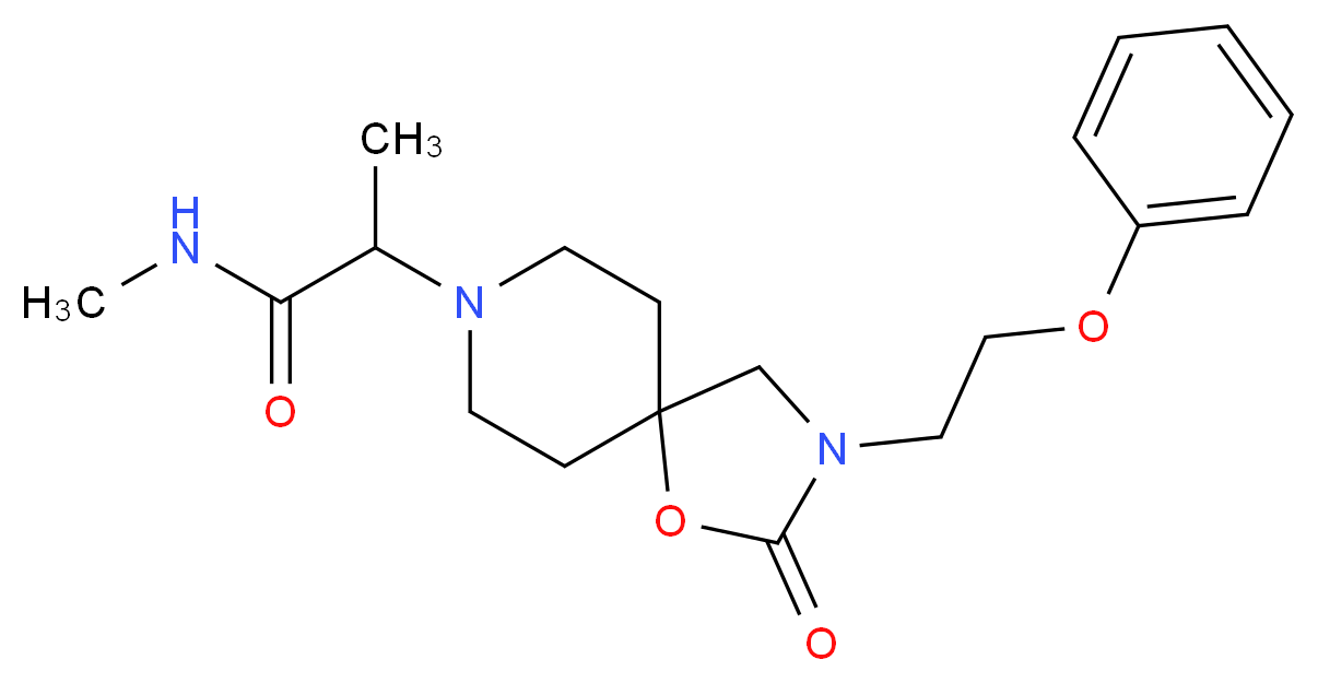 N-methyl-2-[2-oxo-3-(2-phenoxyethyl)-1-oxa-3,8-diazaspiro[4.5]dec-8-yl]propanamide_Molecular_structure_CAS_)