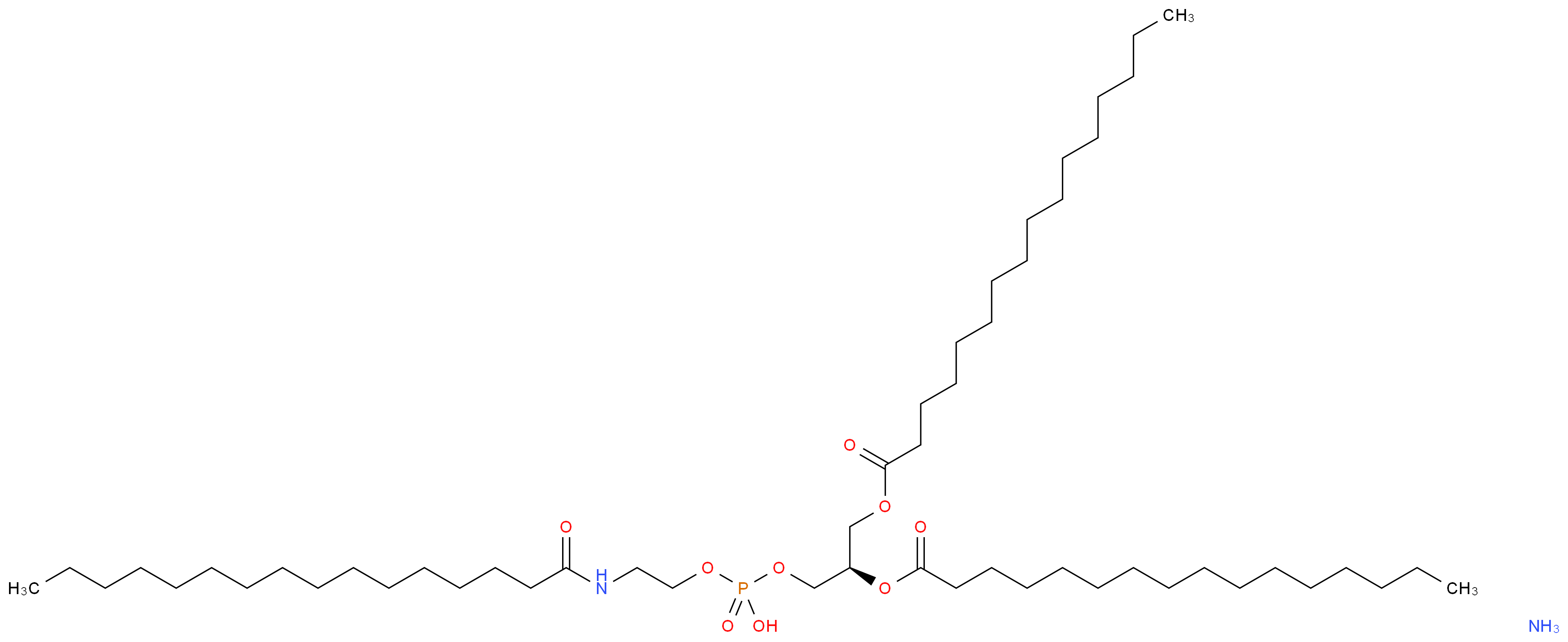 1,2-Dipalmitoyl-sn-glycero-3-phospho(N-palmitoyl)ethanolamine ammonium salt_Molecular_structure_CAS_108321-22-8)