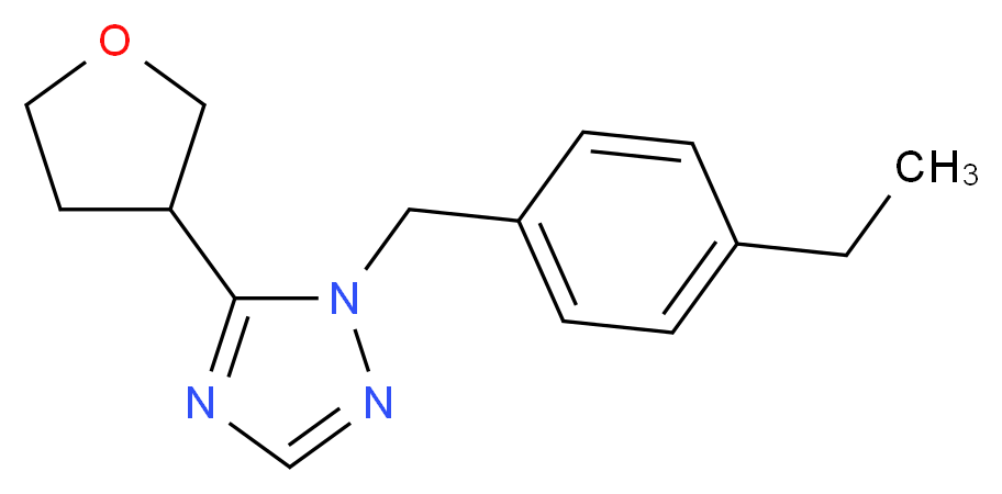 1-(4-ethylbenzyl)-5-(tetrahydrofuran-3-yl)-1H-1,2,4-triazole_Molecular_structure_CAS_)