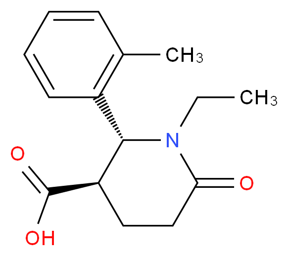 (2R,3R)-1-Ethyl-6-oxo-2-o-tolyl-piperidine-3-carboxylic acid_Molecular_structure_CAS_)