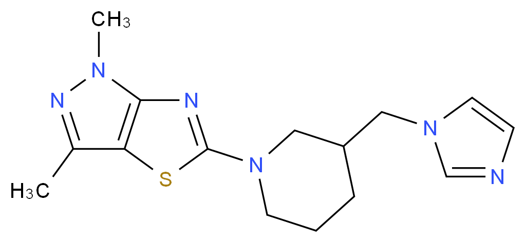 5-[3-(1H-imidazol-1-ylmethyl)piperidin-1-yl]-1,3-dimethyl-1H-pyrazolo[3,4-d][1,3]thiazole_Molecular_structure_CAS_)