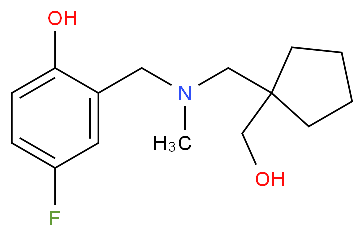 4-fluoro-2-{[{[1-(hydroxymethyl)cyclopentyl]methyl}(methyl)amino]methyl}phenol_Molecular_structure_CAS_)