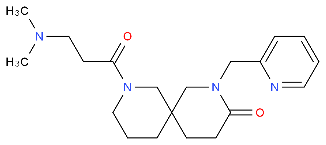 8-(N,N-dimethyl-beta-alanyl)-2-(2-pyridinylmethyl)-2,8-diazaspiro[5.5]undecan-3-one_Molecular_structure_CAS_)