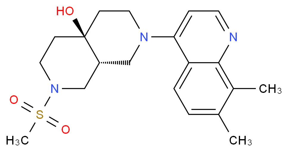 (4aR*,8aR*)-2-(7,8-dimethylquinolin-4-yl)-7-(methylsulfonyl)octahydro-2,7-naphthyridin-4a(2H)-ol_Molecular_structure_CAS_)