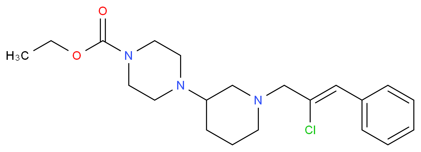 ethyl 4-{1-[(2Z)-2-chloro-3-phenyl-2-propen-1-yl]-3-piperidinyl}-1-piperazinecarboxylate_Molecular_structure_CAS_)
