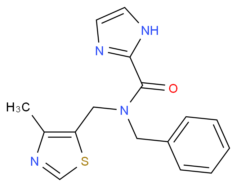 N-benzyl-N-[(4-methyl-1,3-thiazol-5-yl)methyl]-1H-imidazole-2-carboxamide_Molecular_structure_CAS_)