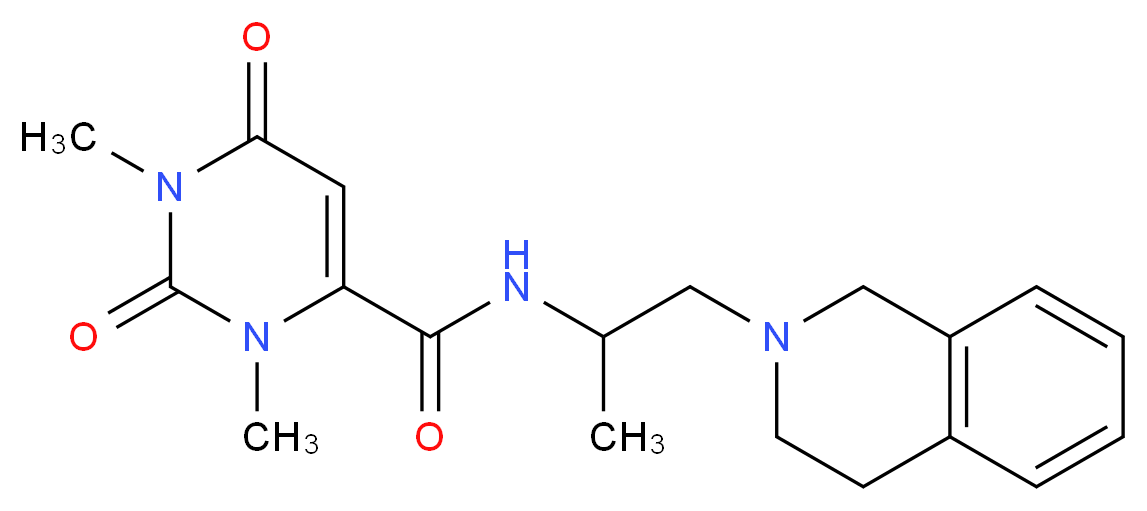 N-[2-(3,4-dihydroisoquinolin-2(1H)-yl)-1-methylethyl]-1,3-dimethyl-2,6-dioxo-1,2,3,6-tetrahydropyrimidine-4-carboxamide_Molecular_structure_CAS_)