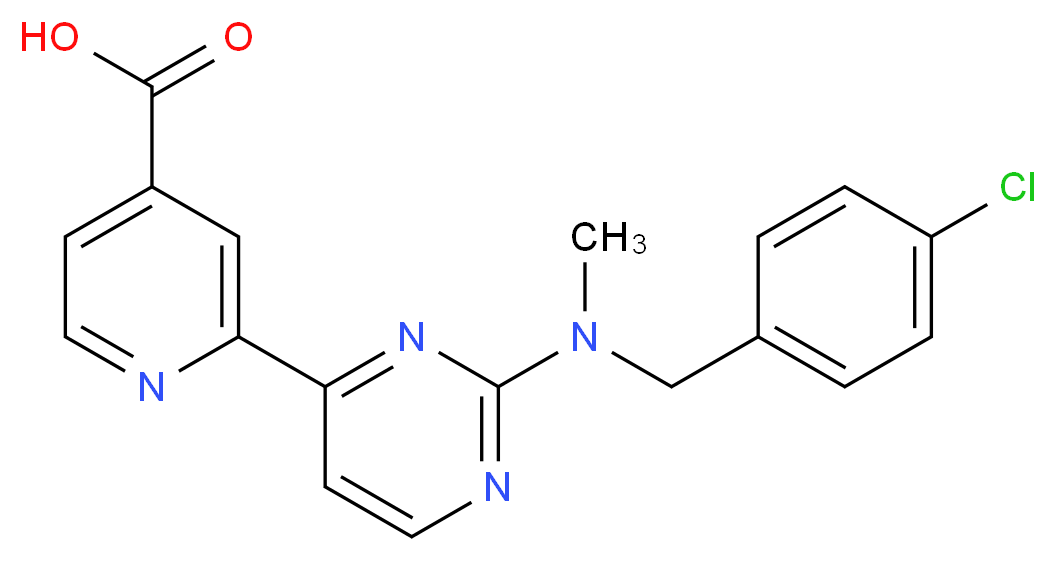 2-{2-[(4-chlorobenzyl)(methyl)amino]pyrimidin-4-yl}isonicotinic acid_Molecular_structure_CAS_)