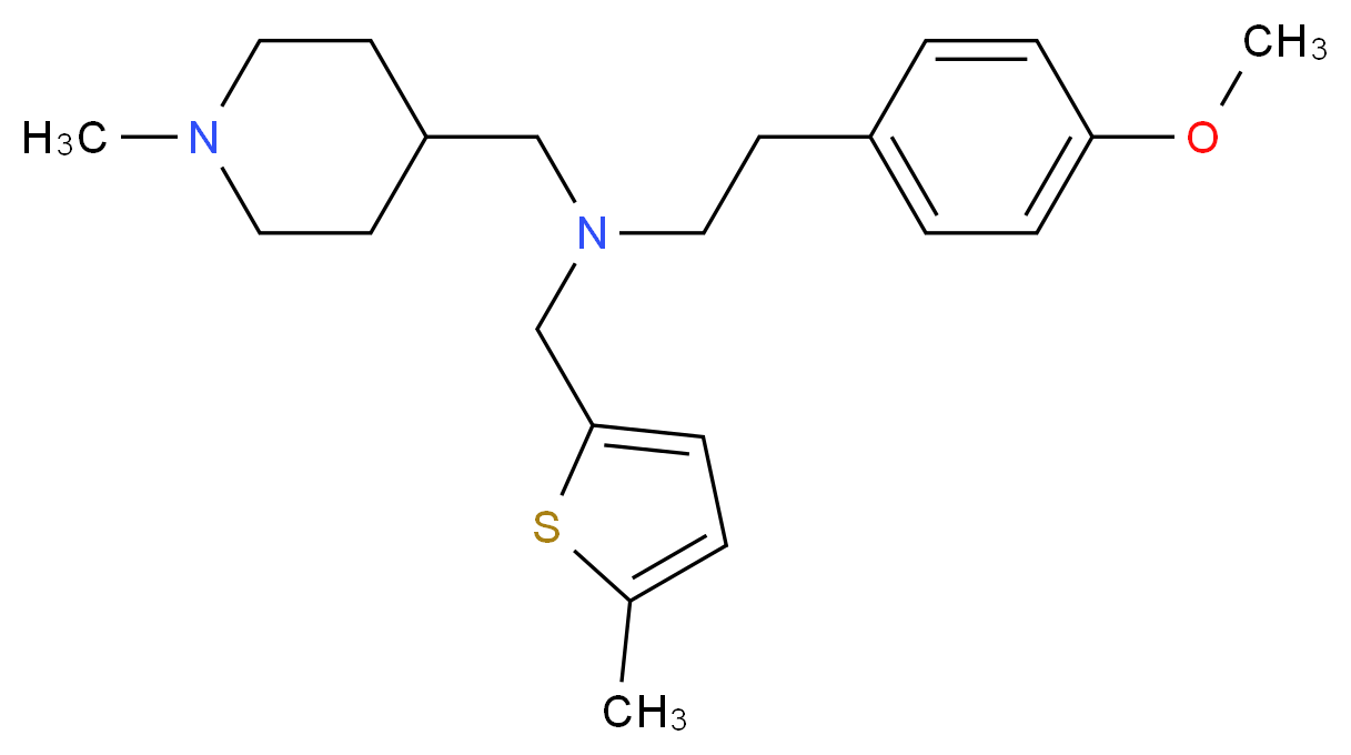 2-(4-methoxyphenyl)-N-[(1-methyl-4-piperidinyl)methyl]-N-[(5-methyl-2-thienyl)methyl]ethanamine_Molecular_structure_CAS_)
