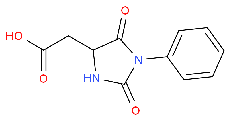 (2,5-dioxo-1-phenylimidazolidin-4-yl)acetic acid_Molecular_structure_CAS_)