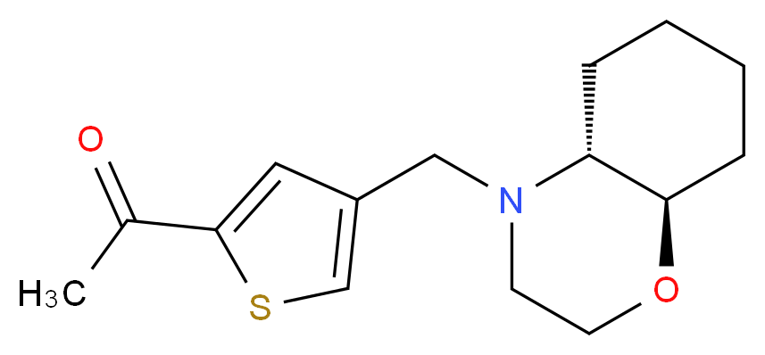 1-{4-[(4aR*,8aR*)-octahydro-4H-1,4-benzoxazin-4-ylmethyl]-2-thienyl}ethanone_Molecular_structure_CAS_)