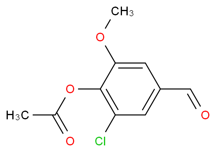 2-chloro-4-formyl-6-methoxyphenyl acetate_Molecular_structure_CAS_63055-10-7)