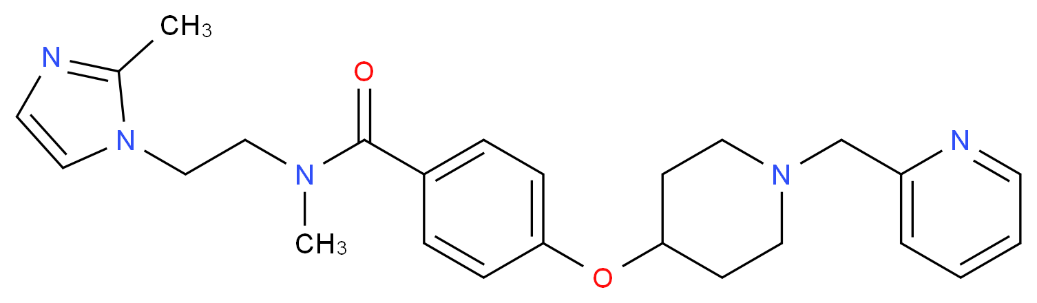 N-methyl-N-[2-(2-methyl-1H-imidazol-1-yl)ethyl]-4-{[1-(2-pyridinylmethyl)-4-piperidinyl]oxy}benzamide_Molecular_structure_CAS_)