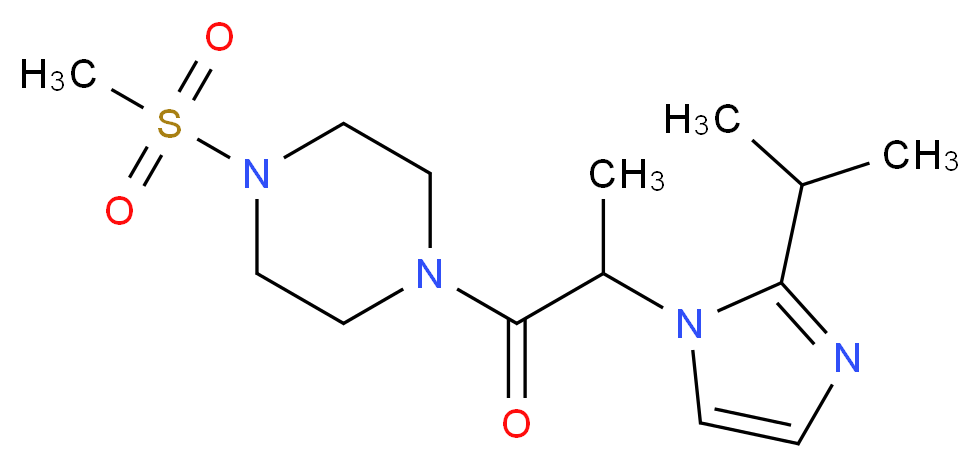 1-[2-(2-isopropyl-1H-imidazol-1-yl)propanoyl]-4-(methylsulfonyl)piperazine_Molecular_structure_CAS_)