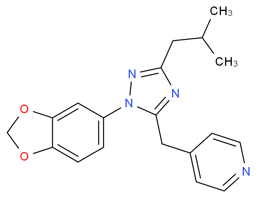 4-{[1-(1,3-benzodioxol-5-yl)-3-isobutyl-1H-1,2,4-triazol-5-yl]methyl}pyridine_Molecular_structure_CAS_)