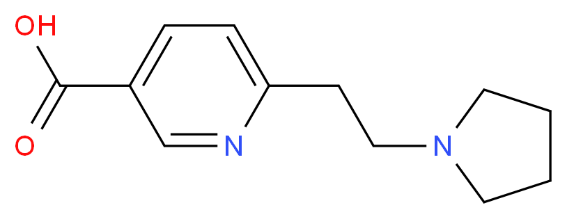 6-[2-(Pyrrolidin-1-yl)ethyl]pyridine-3-carboxylic acid_Molecular_structure_CAS_387350-41-6)