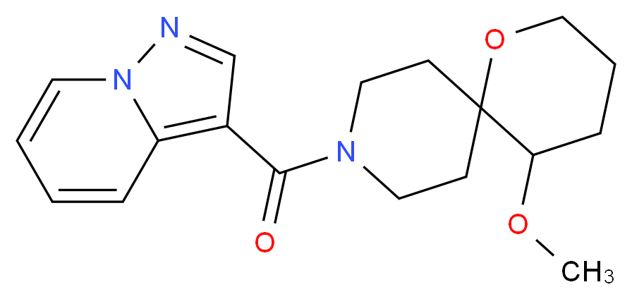 5-methoxy-9-(pyrazolo[1,5-a]pyridin-3-ylcarbonyl)-1-oxa-9-azaspiro[5.5]undecane_Molecular_structure_CAS_)