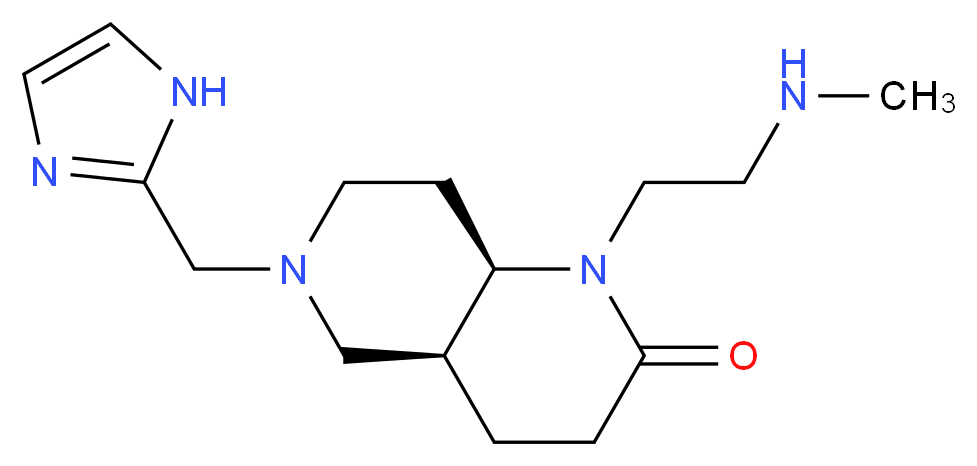 (4aS*,8aR*)-6-(1H-imidazol-2-ylmethyl)-1-[2-(methylamino)ethyl]octahydro-1,6-naphthyridin-2(1H)-one_Molecular_structure_CAS_)