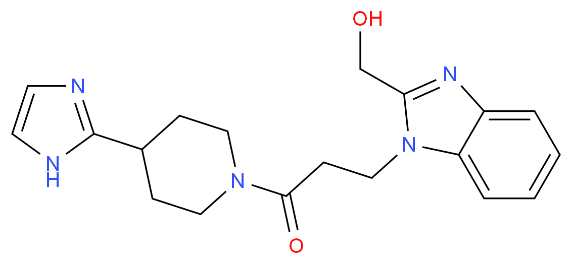(1-{3-[4-(1H-imidazol-2-yl)piperidin-1-yl]-3-oxopropyl}-1H-benzimidazol-2-yl)methanol_Molecular_structure_CAS_)