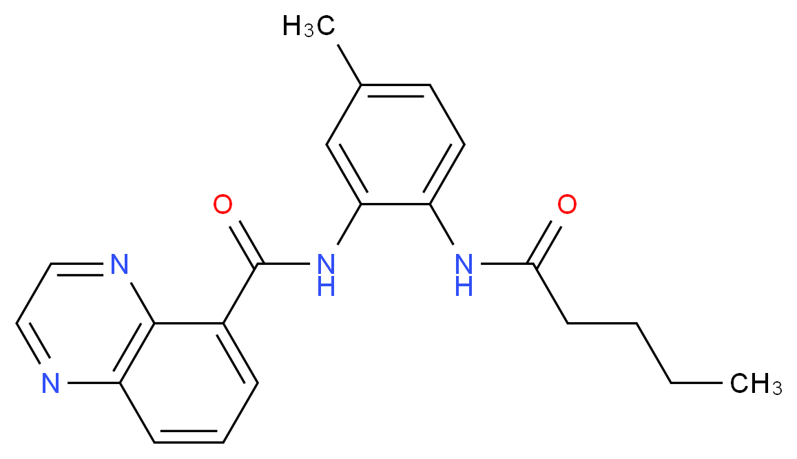 N-[5-methyl-2-(pentanoylamino)phenyl]quinoxaline-5-carboxamide_Molecular_structure_CAS_)