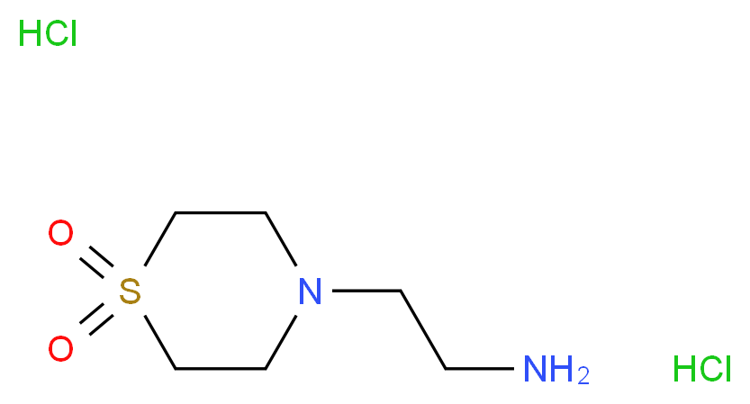 2-(1,1-dioxidothiomorpholin-4-yl)ethanamine dihydrochloride_Molecular_structure_CAS_625106-56-1)
