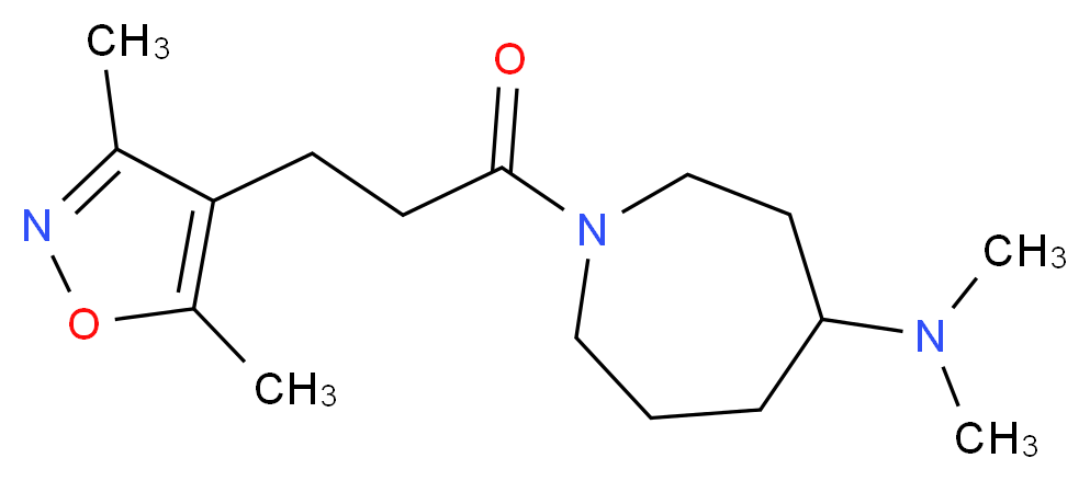 1-[3-(3,5-dimethyl-4-isoxazolyl)propanoyl]-N,N-dimethyl-4-azepanamine_Molecular_structure_CAS_)