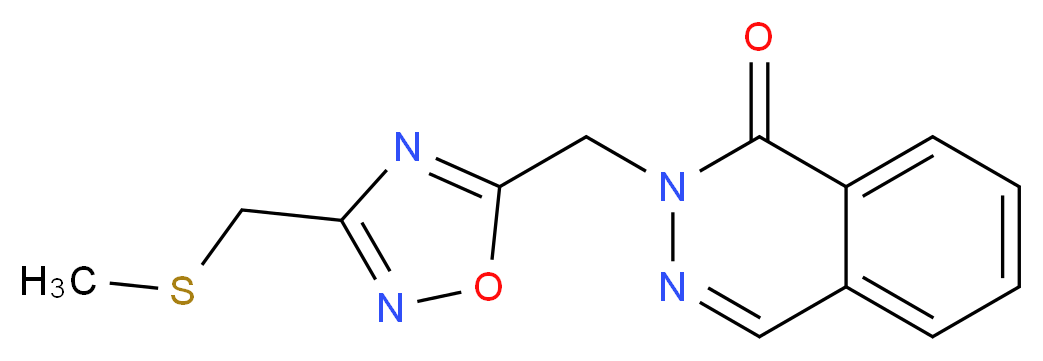 2-({3-[(methylthio)methyl]-1,2,4-oxadiazol-5-yl}methyl)-1(2H)-phthalazinone_Molecular_structure_CAS_)