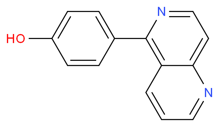 4-(1,6-naphthyridin-5-yl)phenol_Molecular_structure_CAS_)