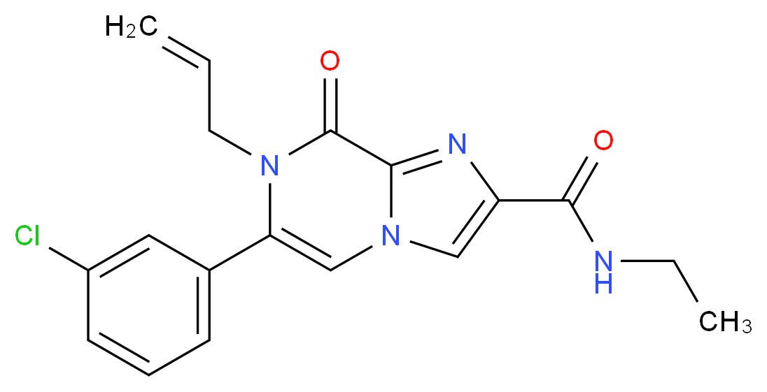 7-allyl-6-(3-chlorophenyl)-N-ethyl-8-oxo-7,8-dihydroimidazo[1,2-a]pyrazine-2-carboxamide_Molecular_structure_CAS_)
